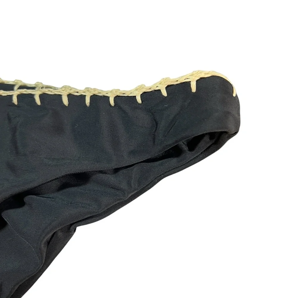 Lovers + Friends Revolve Bikini Bottom Black‎ Contrast Trim Size Small - Picture 2 of 4